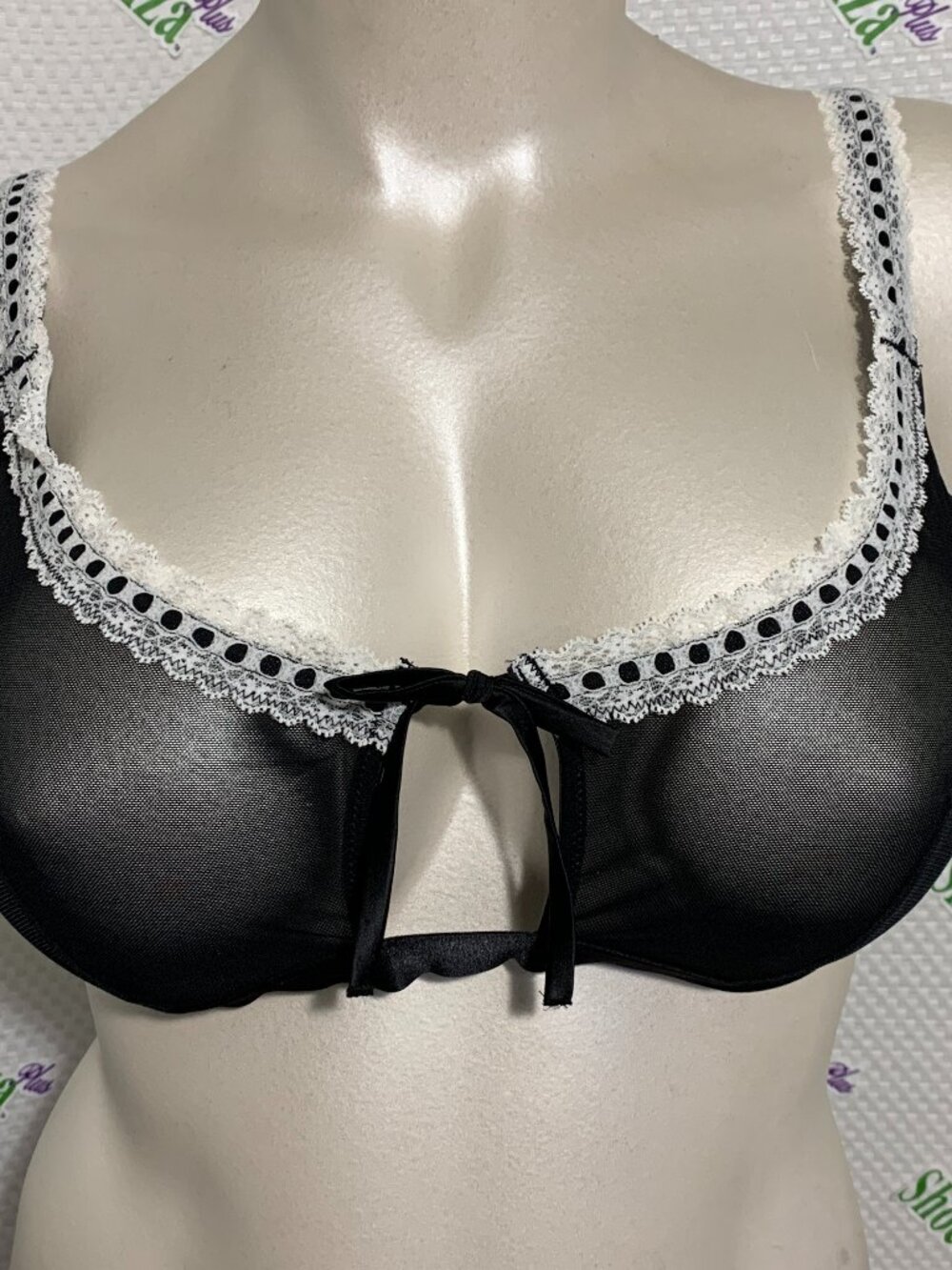 Torrid Bra French Maid Wireless Unlined Lace Costume Halloween Plus 4 26